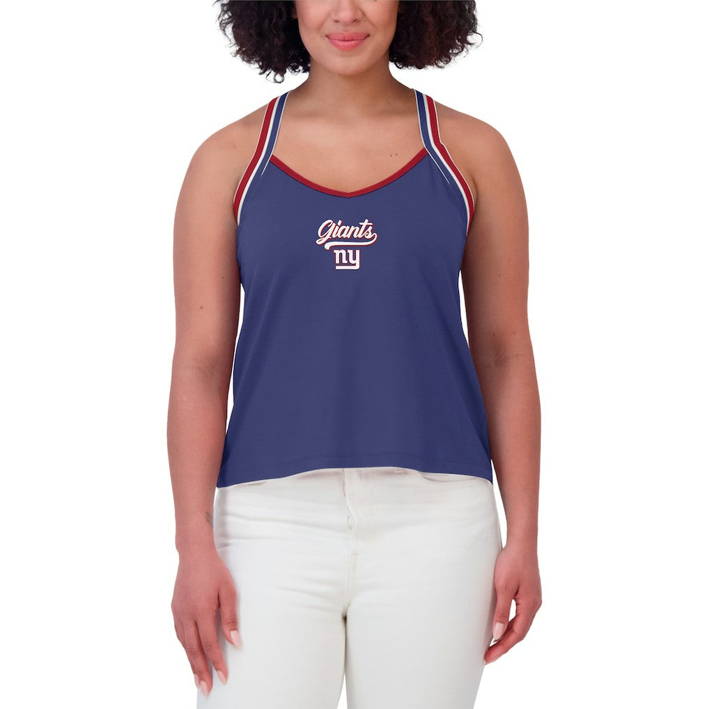 New York Giants WEAR by Erin Andrews Women's Cross Strap Tri-Blend Tank Top Royal