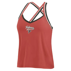 Atlanta Falcons WEAR by Erin Andrews Women's Cross Strap Tri-Blend Tank Top Red