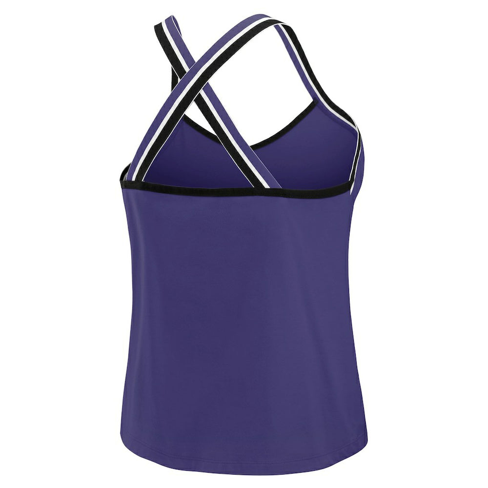 Baltimore Ravens WEAR by Erin Andrews Women's Cross Strap Tri-Blend Tank Top Purple