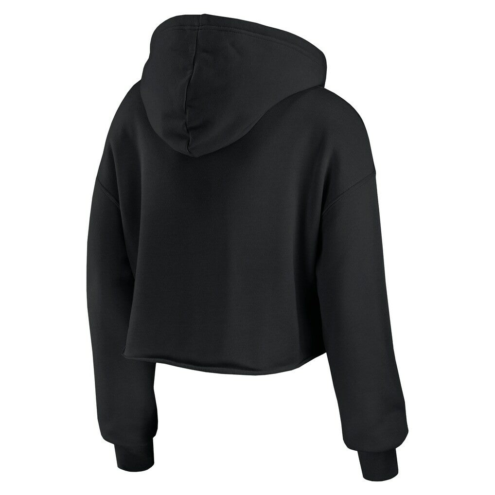 Cleveland Browns WEAR by Erin Andrews Women's Prime Cropped Pullover Hoodie Black