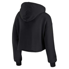 Las Vegas Raiders WEAR by Erin Andrews Women's Prime Cropped Pullover Hoodie Black