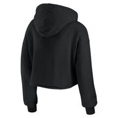 New York Giants WEAR by Erin Andrews Women's Prime Cropped Pullover Hoodie Black