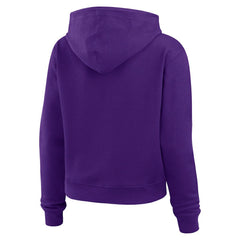 Minnesota Vikings WEAR by Erin Andrews Women's Waffle-Knit Pullover Hoodie Purple