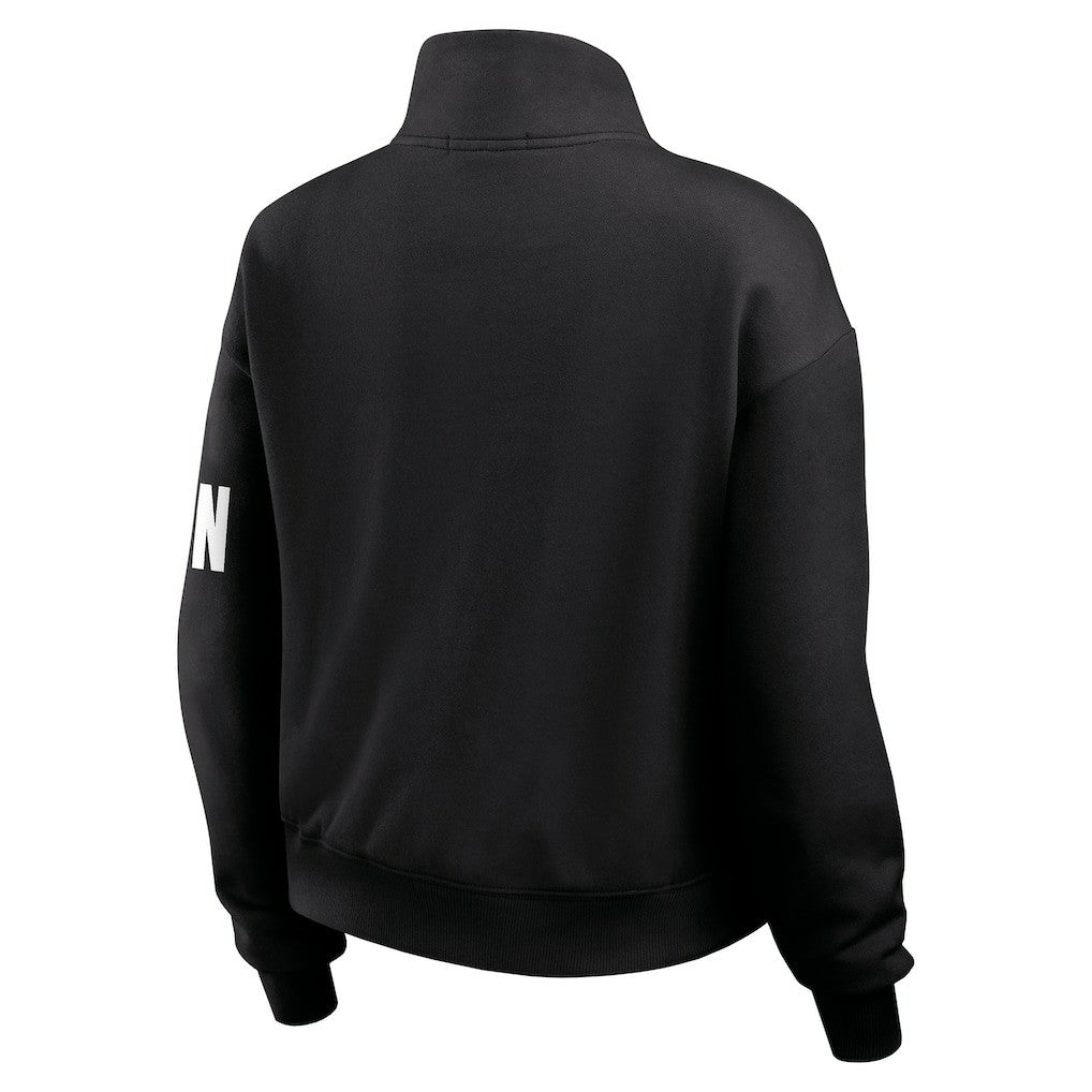 Cincinnati Bengals WEAR by Erin Andrews Women's Quarter-Zip Jacket Black