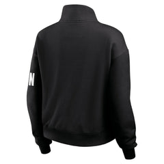 Cincinnati Bengals WEAR by Erin Andrews Women's Quarter-Zip Jacket Black