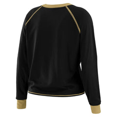 New Orleans Saints WEAR by Erin Andrews Women's Tie-Front Long Sleeve T-Shirt Black