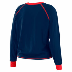 New York Giants WEAR by Erin Andrews Women's Tie-Front Long Sleeve T-Shirt Royal