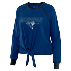 Indianapolis Colts WEAR by Erin Andrews Women's Tie-Front Long Sleeve T-Shirt Royal