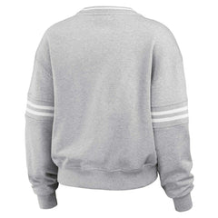 Jacksonville Jaguars WEAR by Erin Andrews Women's Cropped Pullover Sweatshirt Heather Gray