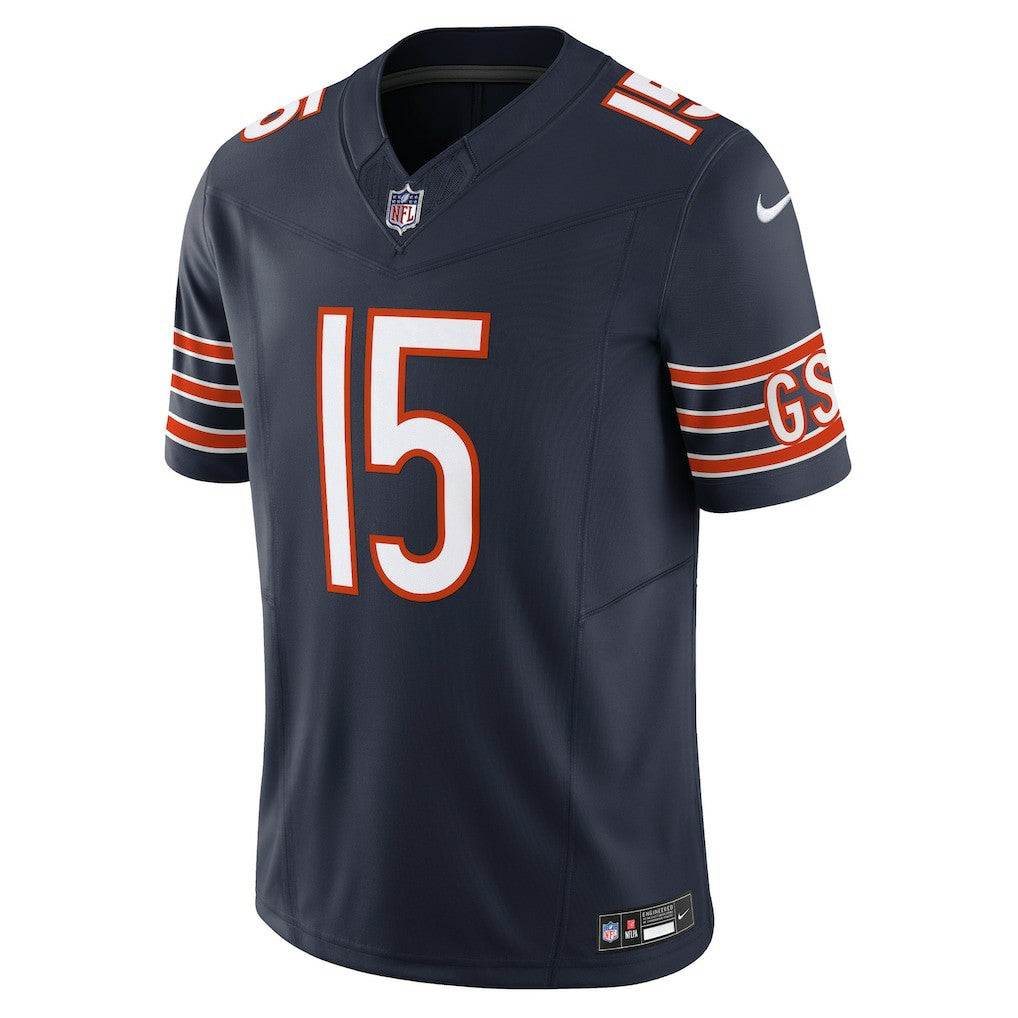 Nike Rome Odunze Chicago Bears Vapor F.U.S.E. Limited Jersey Navy