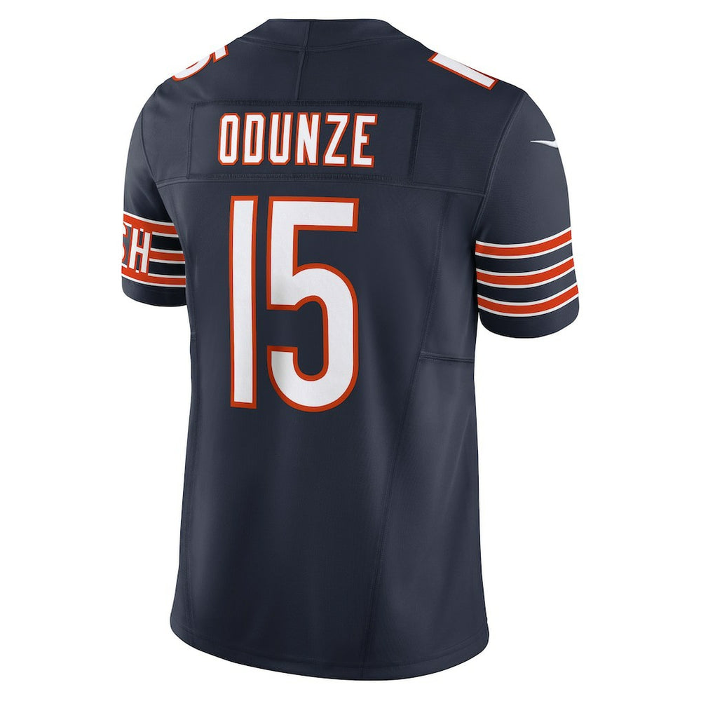 Nike Rome Odunze Chicago Bears Vapor F.U.S.E. Limited Jersey Navy