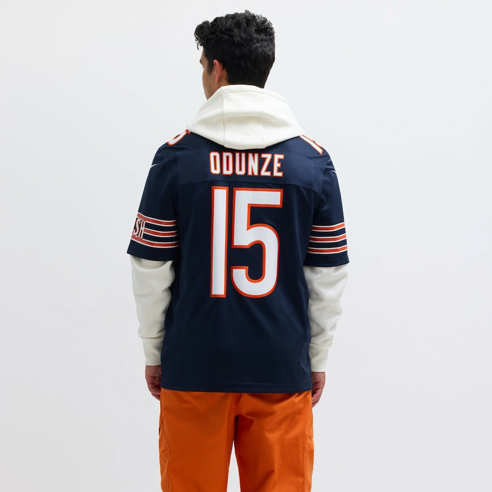 Nike Rome Odunze Chicago Bears Vapor F.U.S.E. Limited Jersey Navy