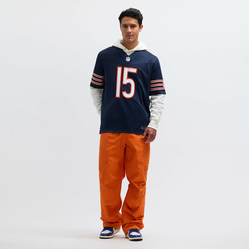 Nike Rome Odunze Chicago Bears Vapor F.U.S.E. Limited Jersey Navy