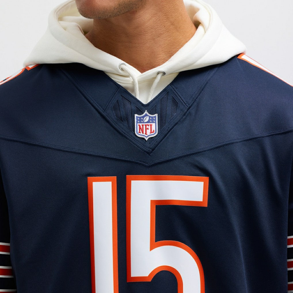 Nike Rome Odunze Chicago Bears Vapor F.U.S.E. Limited Jersey Navy