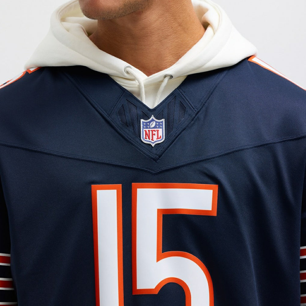 Nike Rome Odunze Chicago Bears Vapor F.U.S.E. Limited Jersey Navy