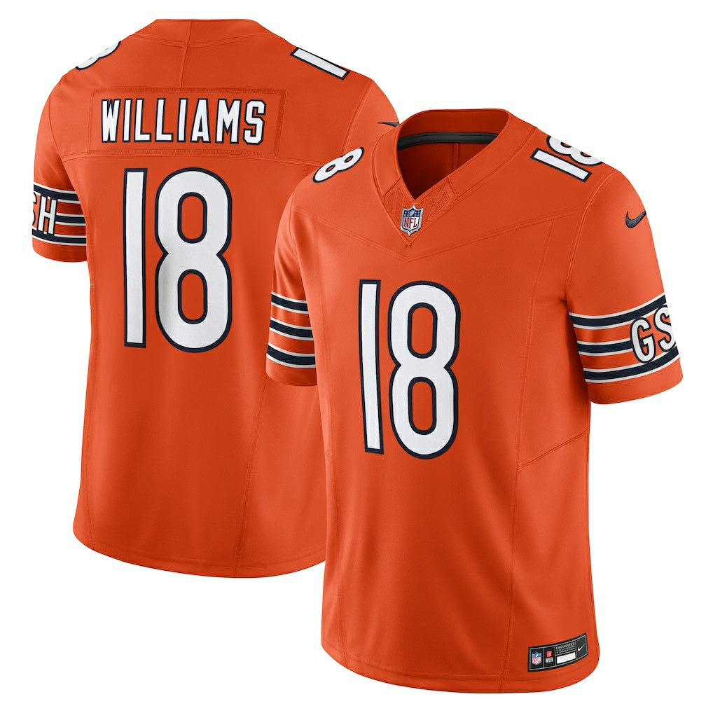 Nike Caleb Williams Chicago Bears Vapor F.U.S.E. Limited Jersey Orange