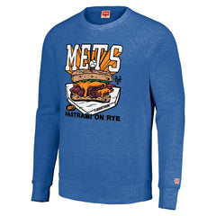 New York Mets MLB x Guy Fieri’s Flavortown Unisex Tri-Blend Pullover Sweatshirt - Royal - MLB Discount
