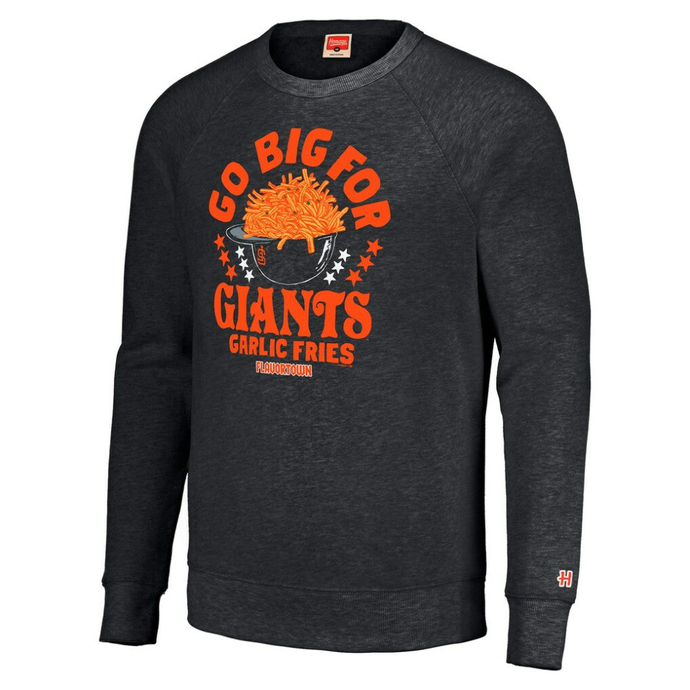 San Francisco Giants MLB x Guy Fieri’s Flavortown Unisex Tri-Blend Pullover Sweatshirt - Charcoal - MLB Lifestyle