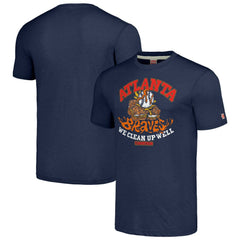 Atlanta Braves MLB x Guy Fieri’s Flavortown Unisex Tri-Blend T-Shirt - Navy - MLB Sale