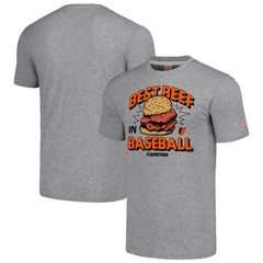 Baltimore Orioles MLB x Guy Fieri’s Flavortown Unisex Tri-Blend T-Shirt - Gray - MLB Discount