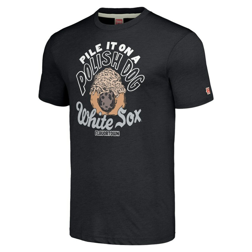 Chicago White Sox MLB x Guy Fieri’s Flavortown Unisex Tri-Blend T-Shirt - Charcoal - MLB Sale