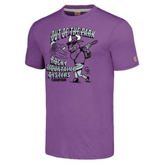 Colorado Rockies MLB x Guy Fieri’s Flavortown Unisex Tri-Blend T-Shirt - Purple - MLB Discount