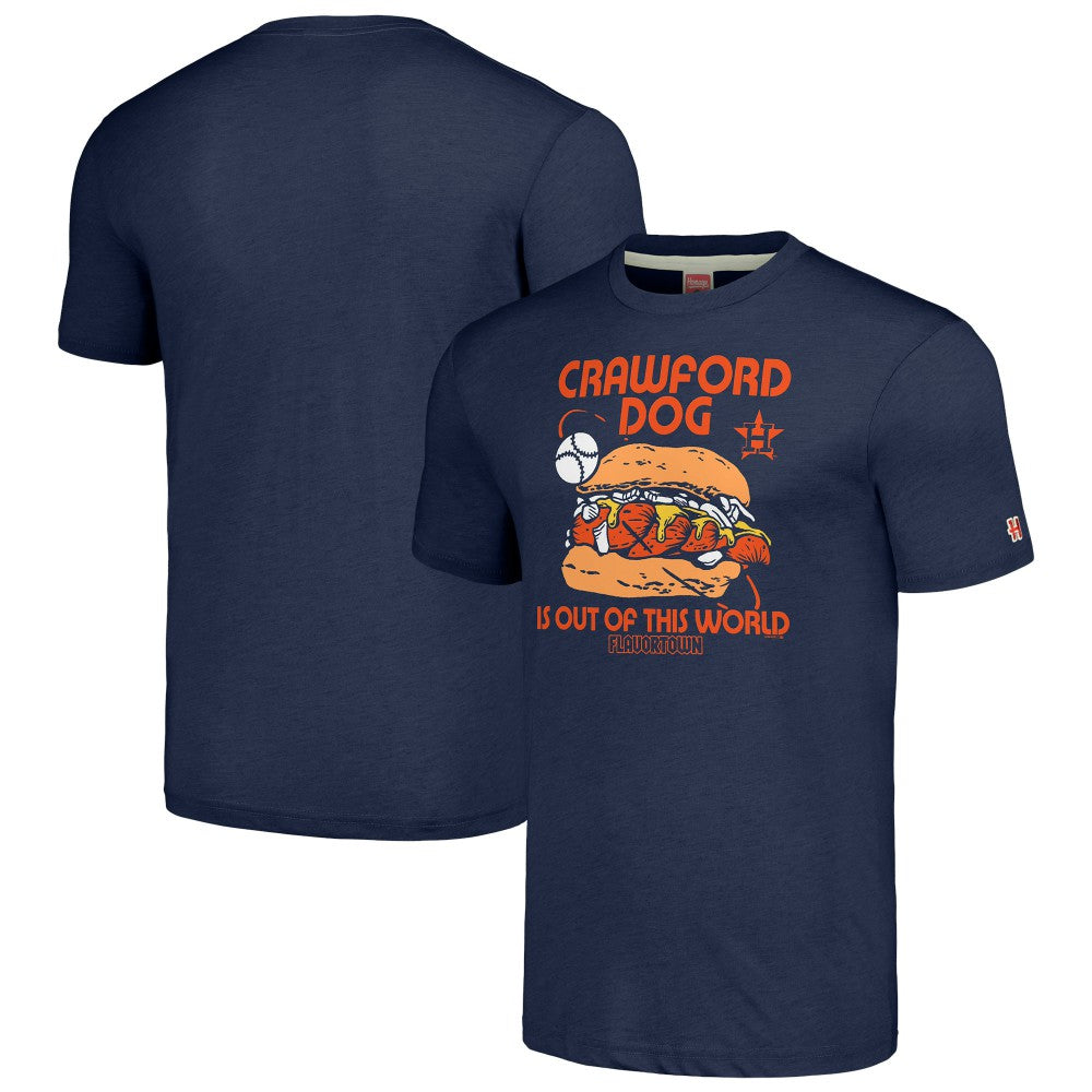 Houston Astros MLB x Guy Fieri’s Flavortown Unisex Tri-Blend T-Shirt - Navy - MLB on Sale