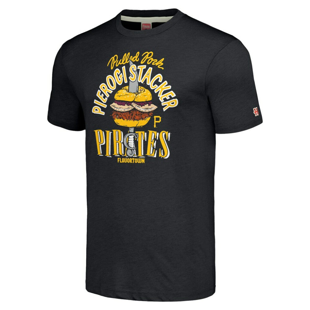 Pittsburgh Pirates MLB x Guy Fieri’s Flavortown Unisex Tri-Blend T-Shirt - Charcoal - MLB Online