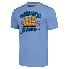Milwaukee Brewers MLB x Guy Fieri’s Flavortown Unisex Tri-Blend T-Shirt - Light Blue - MLB Online