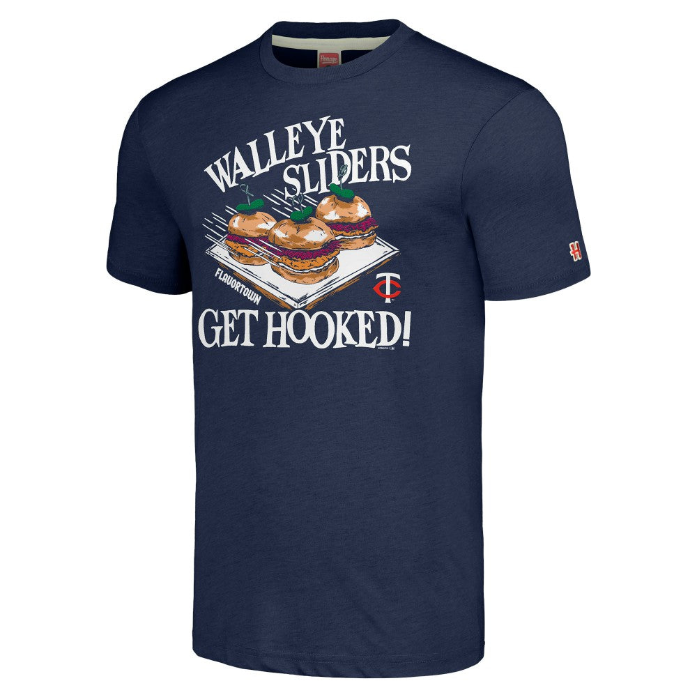 Minnesota Twins MLB x Guy Fieri’s Flavortown Unisex Tri-Blend T-Shirt - Navy - MLB Lifestyle