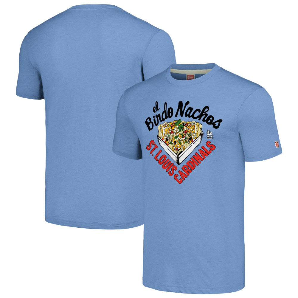 St. Louis Cardinals MLB x Guy Fieri’s Flavortown Unisex Tri-Blend T-Shirt - Light Blue - MLB Sale