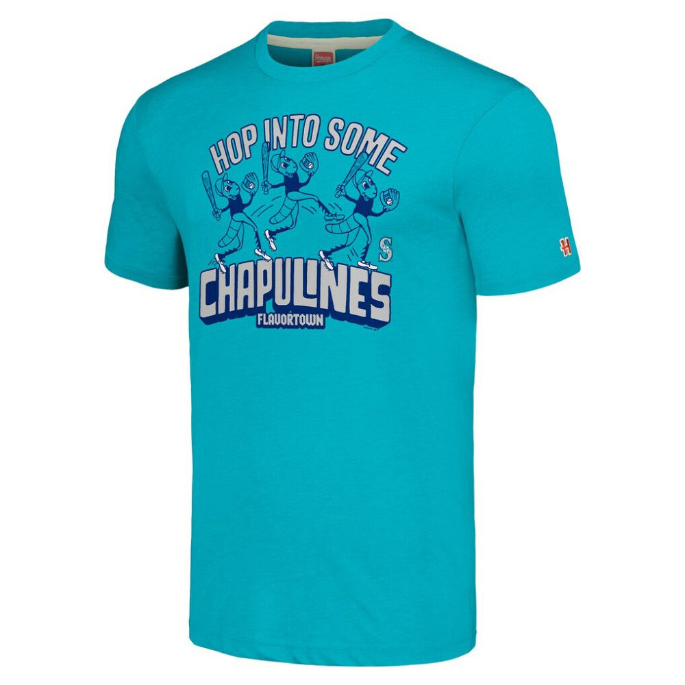 Seattle Mariners MLB x Guy Fieri’s Flavortown Unisex Tri-Blend T-Shirt - Teal - MLB Lifestyle
