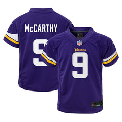 Nike J.J. McCarthy Minnesota Vikings Preschool Player Game Jersey Purple