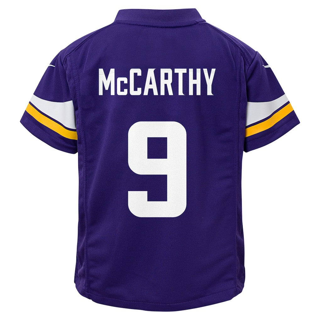 Nike J.J. McCarthy Minnesota Vikings Preschool Player Game Jersey Purple