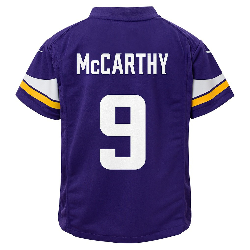 Nike J.J. McCarthy Minnesota Vikings Preschool Player Game Jersey Purple