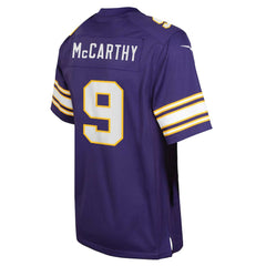 Nike J.J. McCarthy Minnesota Vikings Youth Game Jersey Purple