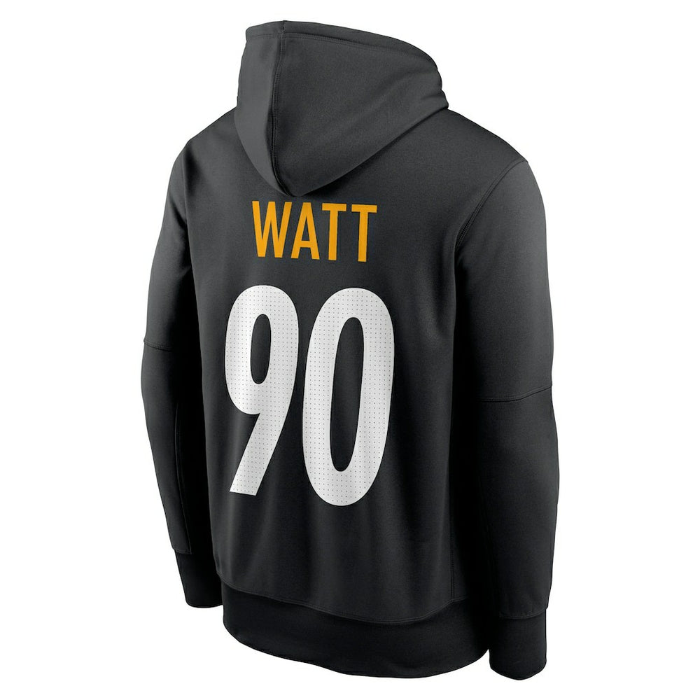 Nike T.J. Watt Pittsburgh Steelers Player Name & Number Therma Hoodie Black