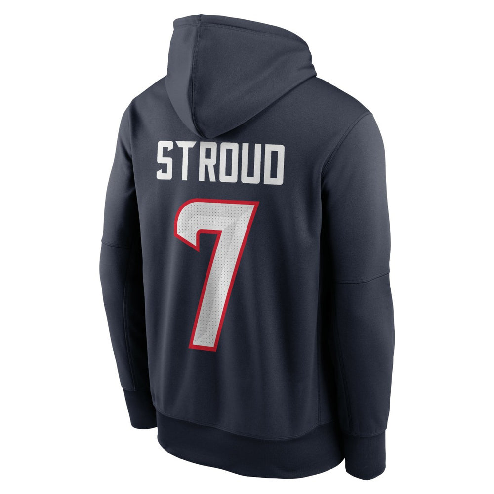 Nike C.J. Stroud Houston Texans Player Name & Number Therma Hoodie Navy