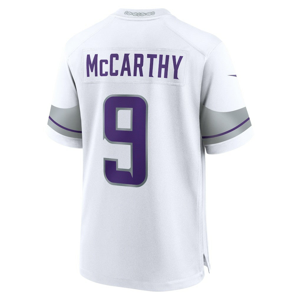 Nike J.J. McCarthy Minnesota Vikings Alternate Game Player Jersey White