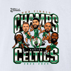 Boston Celtics 2024 NBA Finals Champions Pull Up Jumper Caricature T-Shirt White | Fanatics Near Me