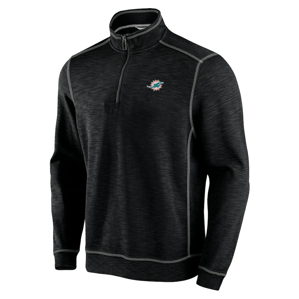 Miami Dolphins Tobago Bay Tri-Blend Half-Zip Sweatshirt Black