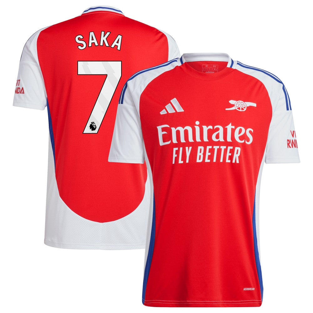 Bukayo Saka Arsenal 2024/25 Home Replica Player Jersey – Red - Adidas