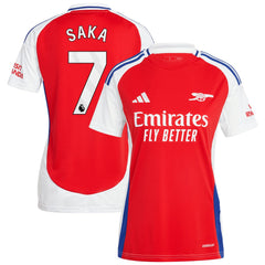 Bukayo Saka Arsenal Women's 2024/25 Home Replica Player Jersey – Red - Adidas outlet