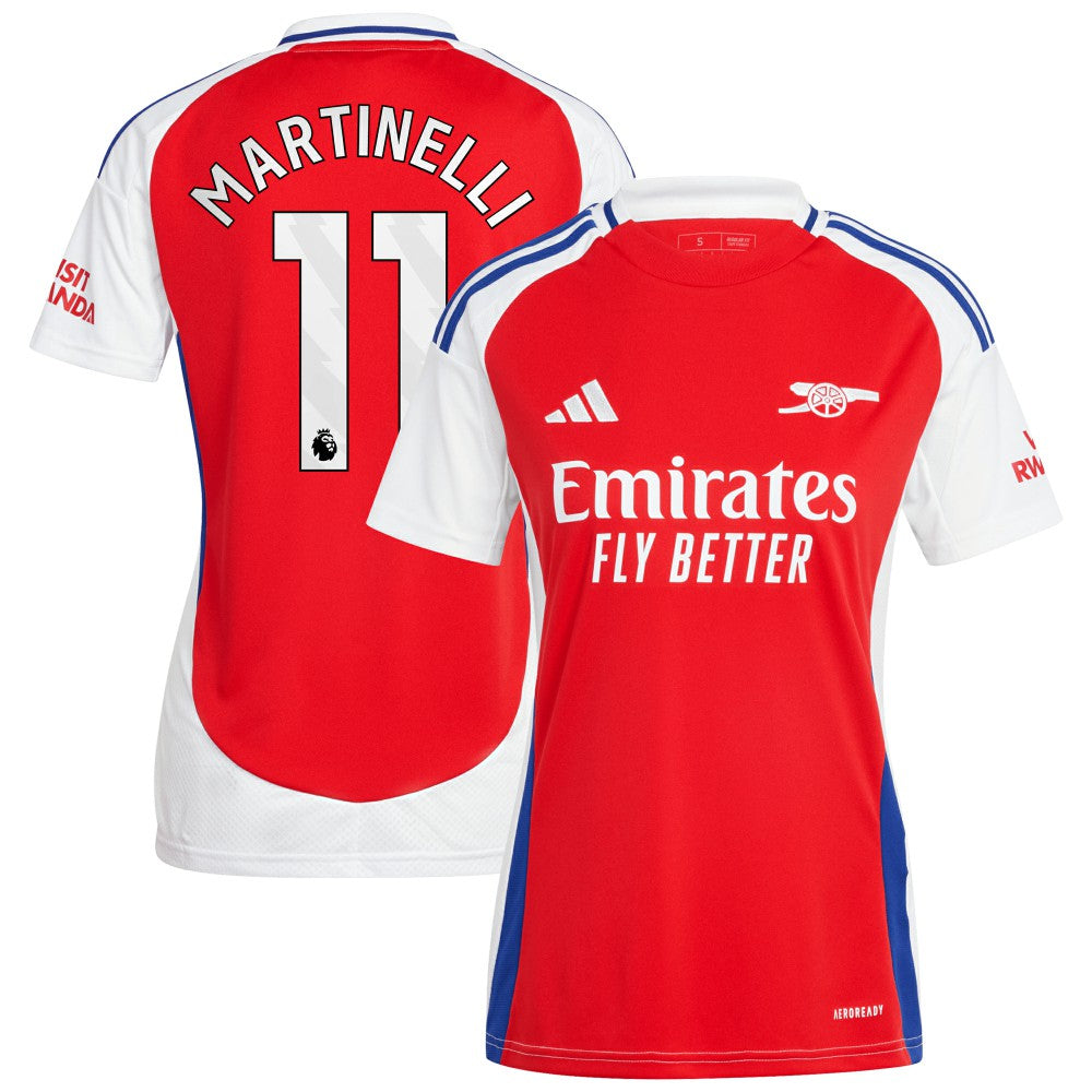 Gabriel Martinelli Arsenal Women's 2024/25 Home Replica Player Jersey – Red - Adidas outlet