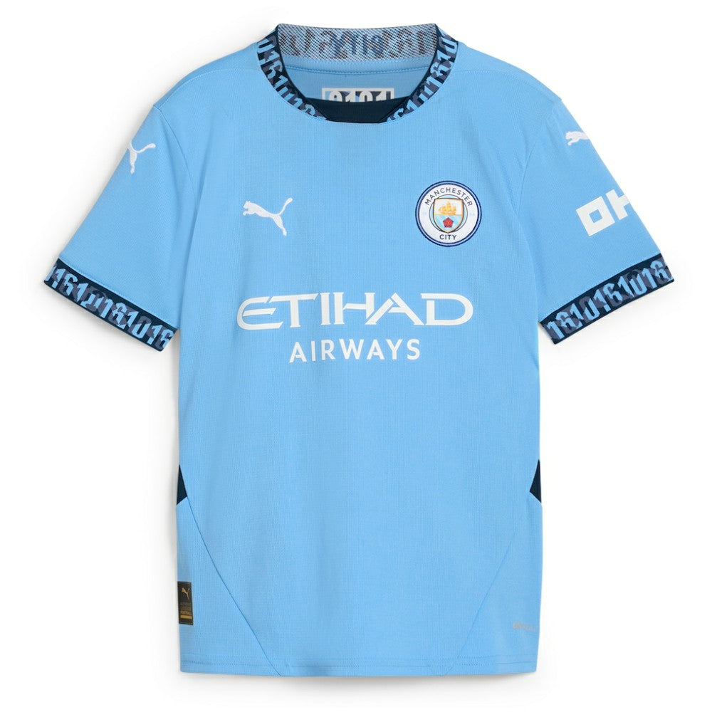 Erling Haaland Manchester City Youth 2024/25 Home Replica Player Jersey Light Blue - Puma Discount