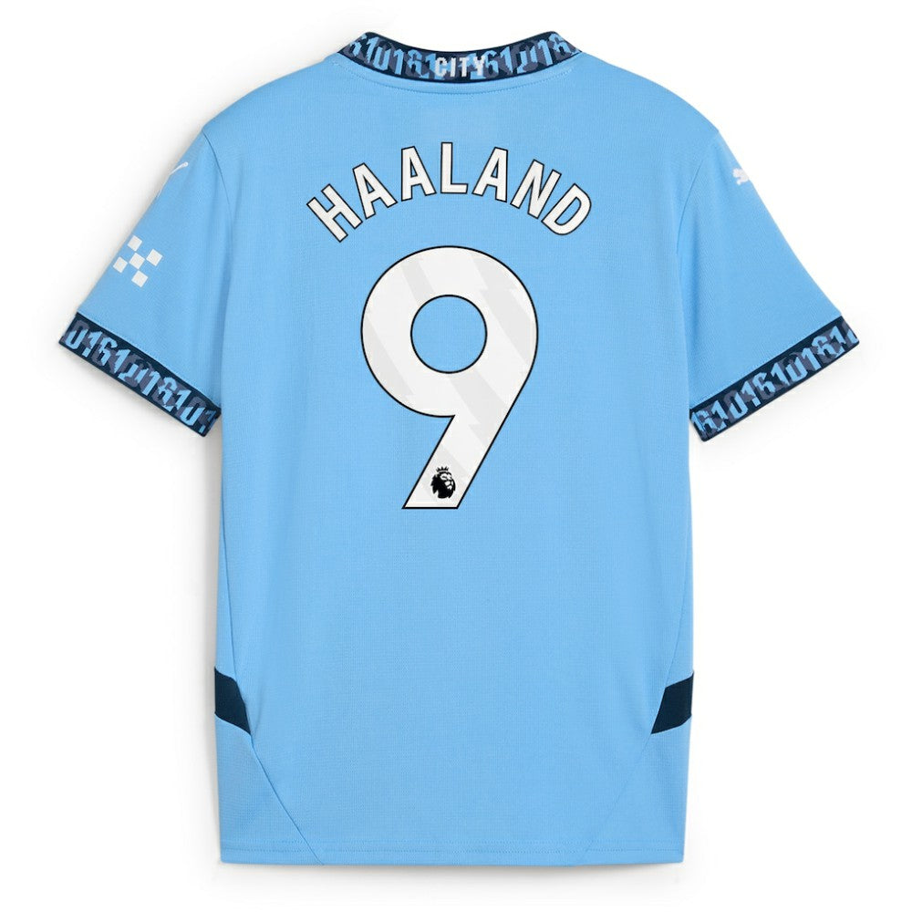 Erling Haaland Manchester City Youth 2024/25 Home Replica Player Jersey Light Blue - Puma Discount