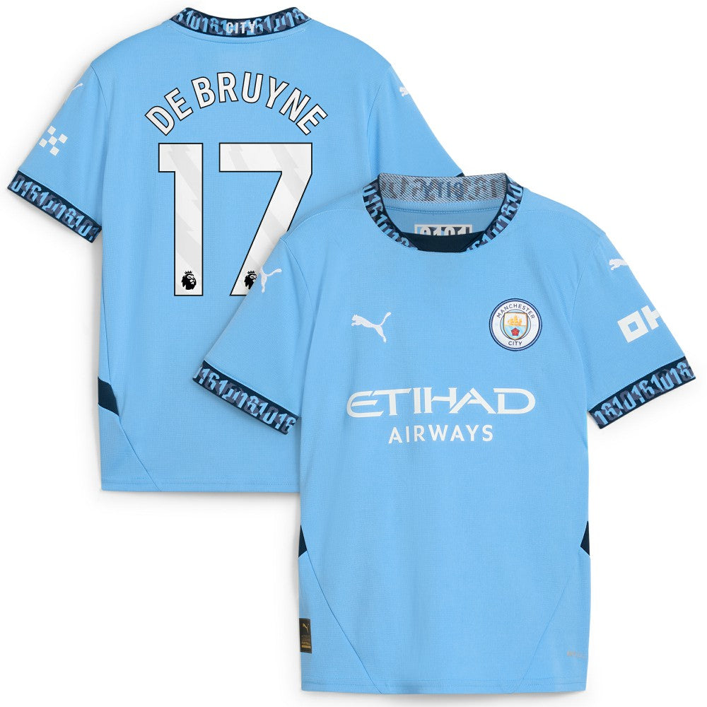 Kevin De Bruyne Manchester City Youth 2024/25 Home Replica Player Jersey Light Blue - Puma cheap