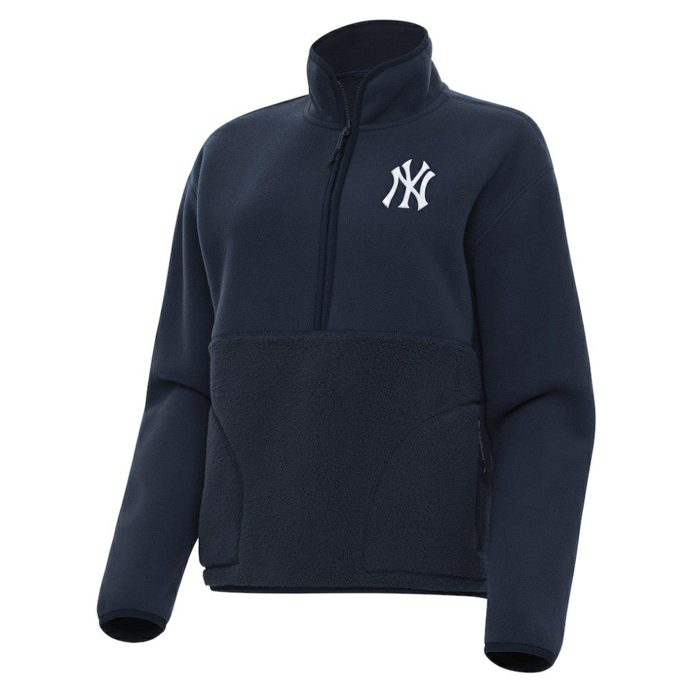 New York Yankees Antigua Women's Figure Half-Zip Sweatshirt - Navy - MLB Online