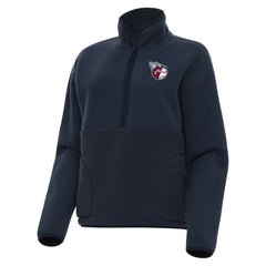 Cleveland Guardians Antigua Women's Figure Half-Zip Sweatshirt - Navy - MLB Lifestyle
