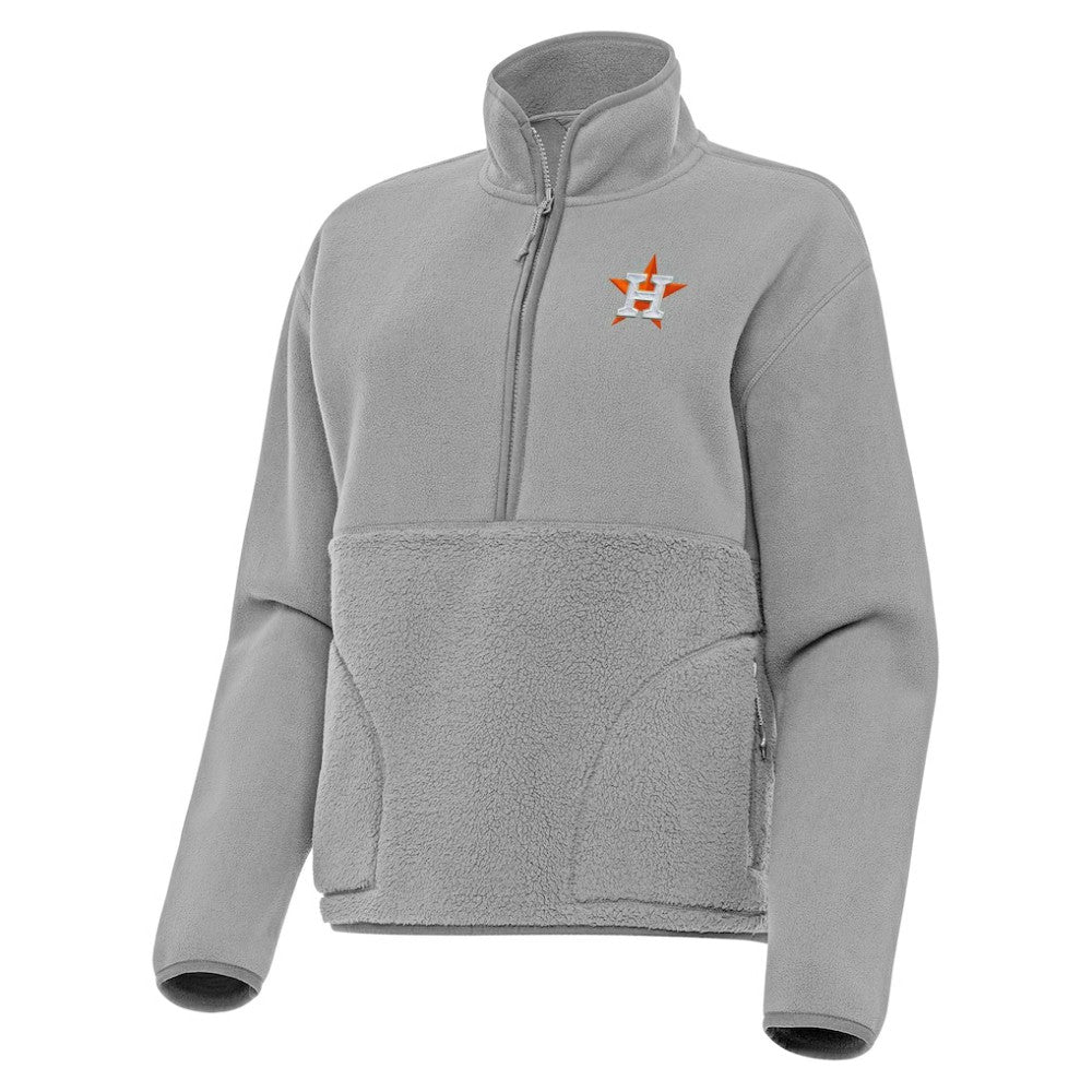 Houston Astros Antigua Women's Figure Half-Zip Sweatshirt - Gray - MLB Sale